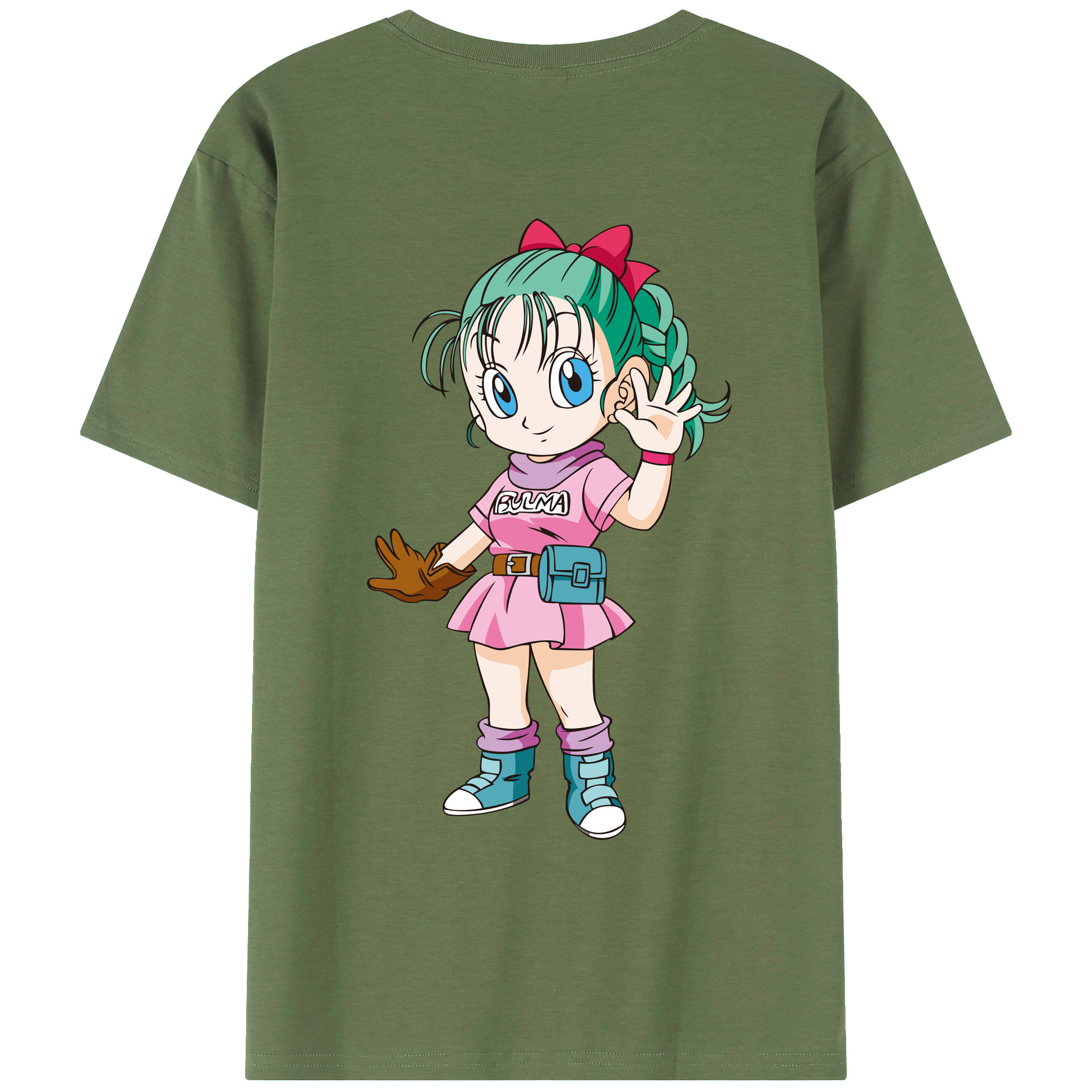 （画像用） ドラゴンボール ブルマ DRAGON BALL Bulma 綿100％ メンズ半袖Tシャツ（バックプリント） 通気性